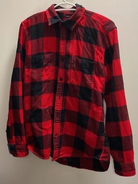 Cotton flannel check shirt
